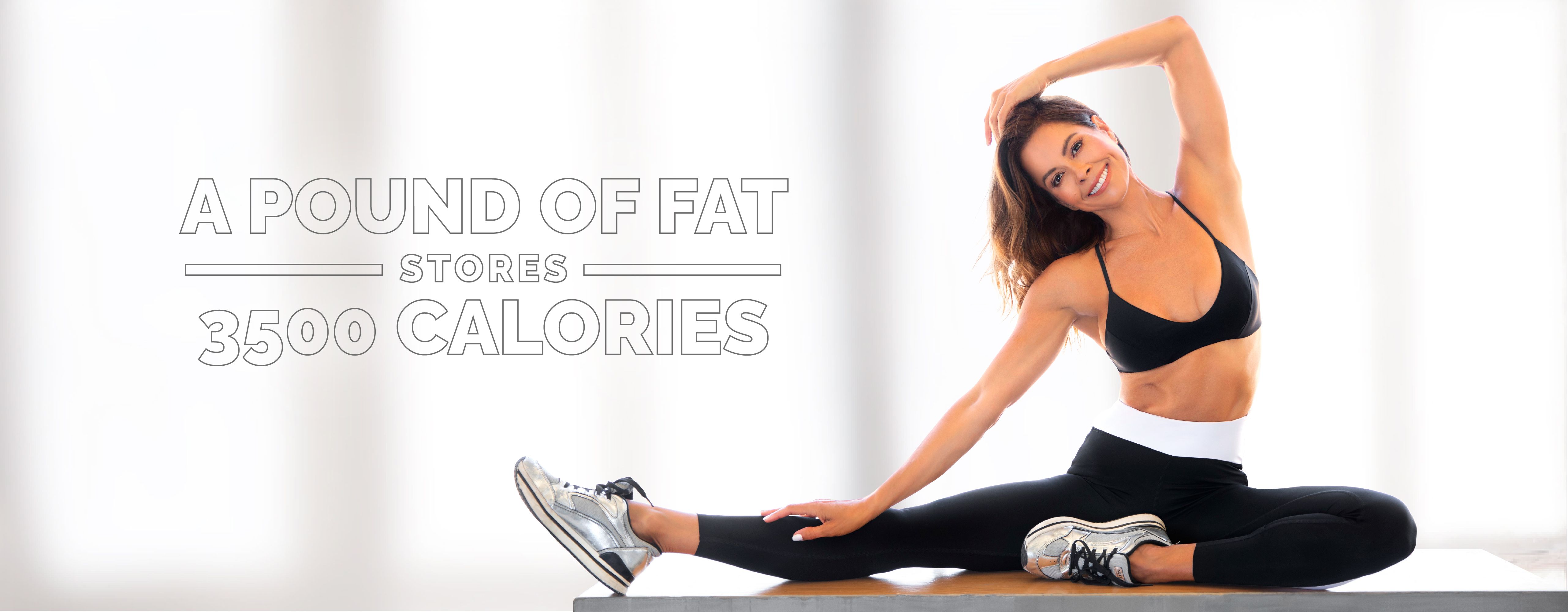 Brooke Burke Stretches on mat while smiling.